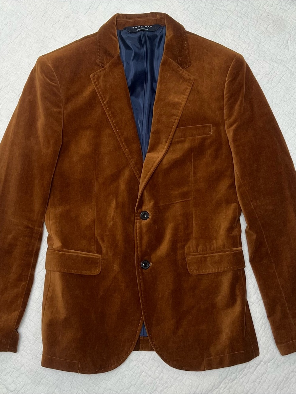 Zara Men's Brown Velvet Sport Coat